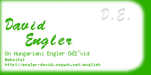 david engler business card